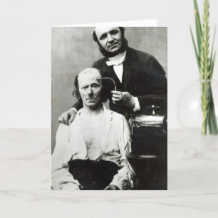 Duchenne De Boulogne mit einem 'Opfer patient Karte