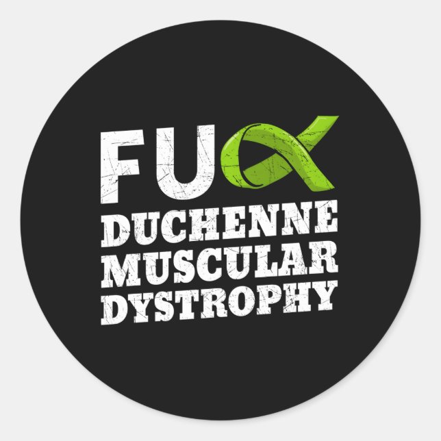 Duchenne Musculy Dystrophy Warrior Awareness Ribb Runder Aufkleber (Vorderseite)