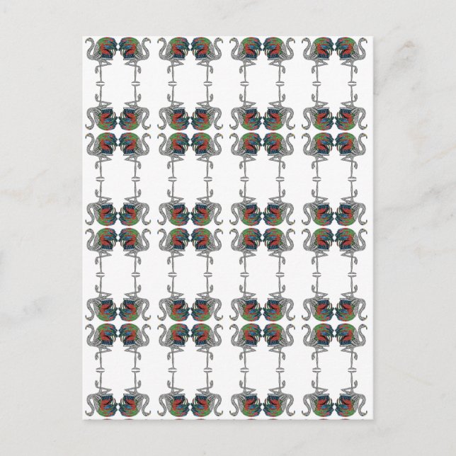 Duchess von Windsor Flamingo Brooch Postkarte (Vorderseite)