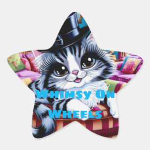 Duchess Whimsy Kitty Stern-Aufkleber