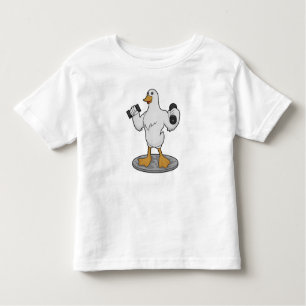 Duck als Bodybuilder mit Dumbells Kleinkind T-shirt