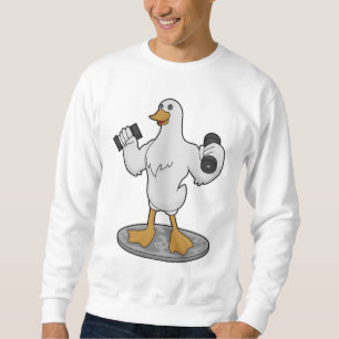 Duck als Bodybuilder mit Dumbells Sweatshirt