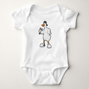 Duck als Handwerker mit Tool & Cap Baby Strampler