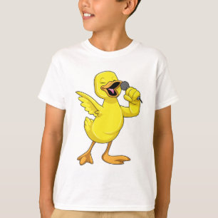 Duck als Sänger mit Mikrofon T-Shirt