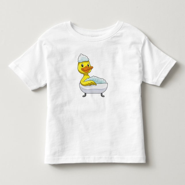 Duck am Baden mit Badewanne & Schaumbad Kleinkind T-shirt (Vorderseite)