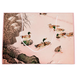 DUCK AND CHERRY BLOSSOMS JAPANESE DRUCKBag Große Geschenktüte