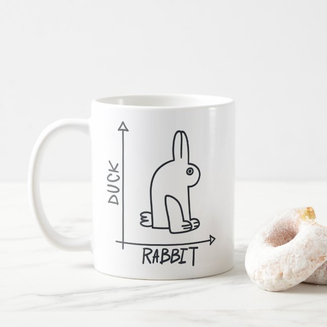 duck and rabbit kaffeetasse (Mit Donut)