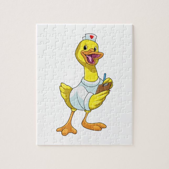 Duck as Nurse with Heart (Vertikal)