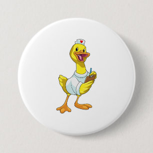 Duck as Nurse with Heart Button