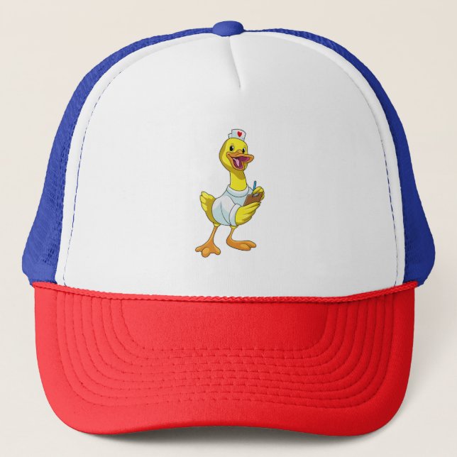 Duck as Nurse with Heart Truckerkappe (Vorderseite)