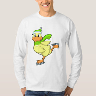Duck at Ice skating with Ice skates T-Shirt