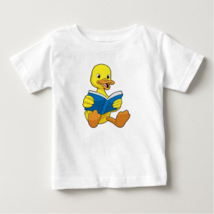 Duck at Reading with Book Baby T-shirt