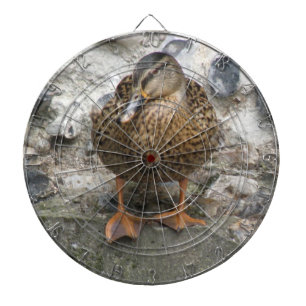 Duck auf einem Wall-Dart-Board Dartscheibe