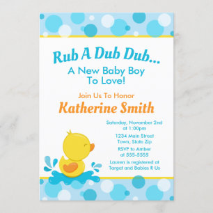 Duck Baby Shooter Einladung Baby Duck Boy