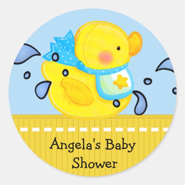 Duck Baby Showaufkleber Runder Aufkleber (Vorderseite)