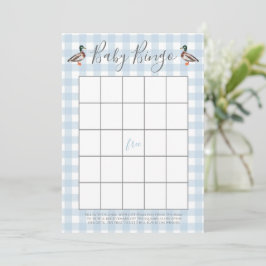 Duck Baby Shower Bingo Cards Hinweiskarte