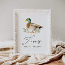Duck Baby Shower favorisiert Schild