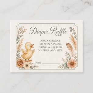 Duck Baby Sprinkle/Shower Windel-Raffelkarte Begleitkarte