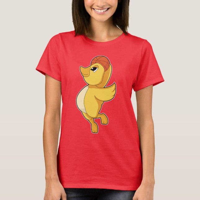 Duck Basketball player Basketball T-Shirt (Vorderseite)