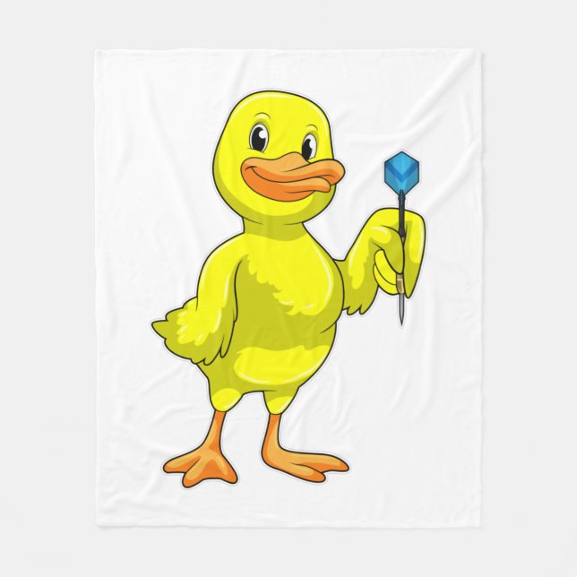 Duck bei Darts mit Dart Fleecedecke (Vorderseite)