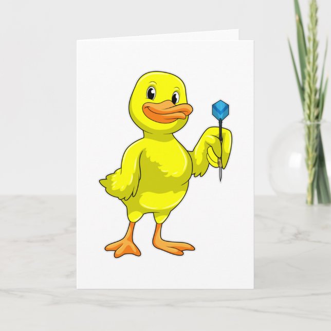 Duck bei Darts mit Dart Karte (Vorderseite)