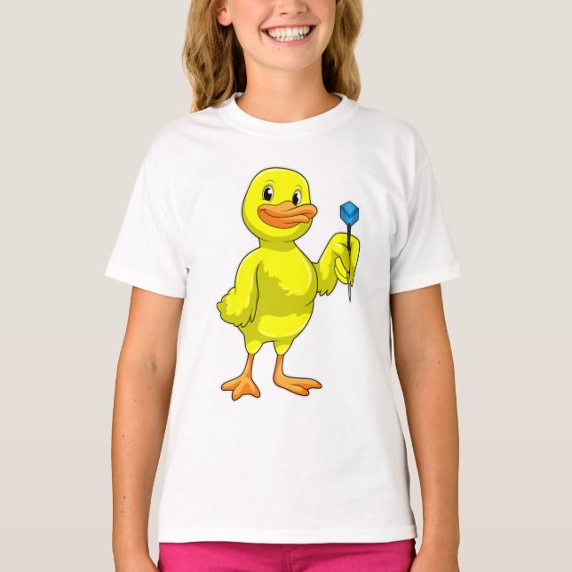 Duck bei Darts mit Dart T-Shirt (Vorderseite)