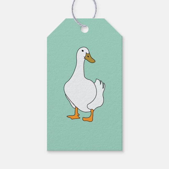 Duck Bird White Duck Geschenkanhänger (Vorderseite)