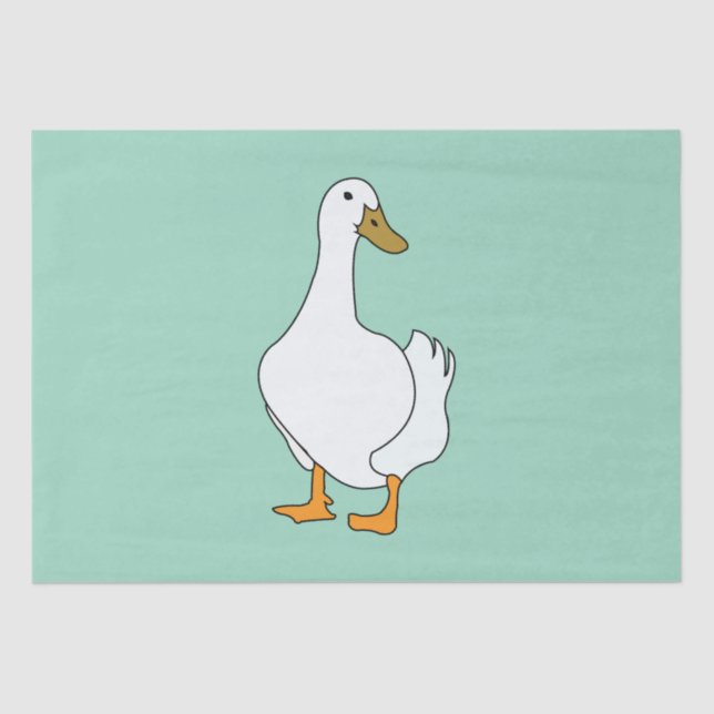 Duck Bird White Duck Seidenpapier (Vorderseite)