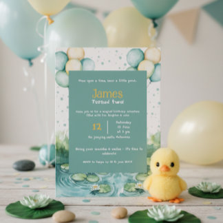 Duck Birthday Invitation • Watercolor Little Duck Einladung