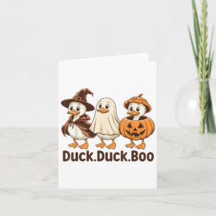 Duck Boo Funny Niedlich Spooky Halloween Retro Gan Karte