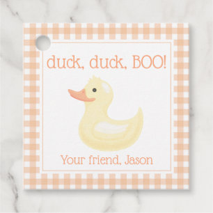 Duck BOO Niedlich Orange Halloween Kids Geschenkanhänger