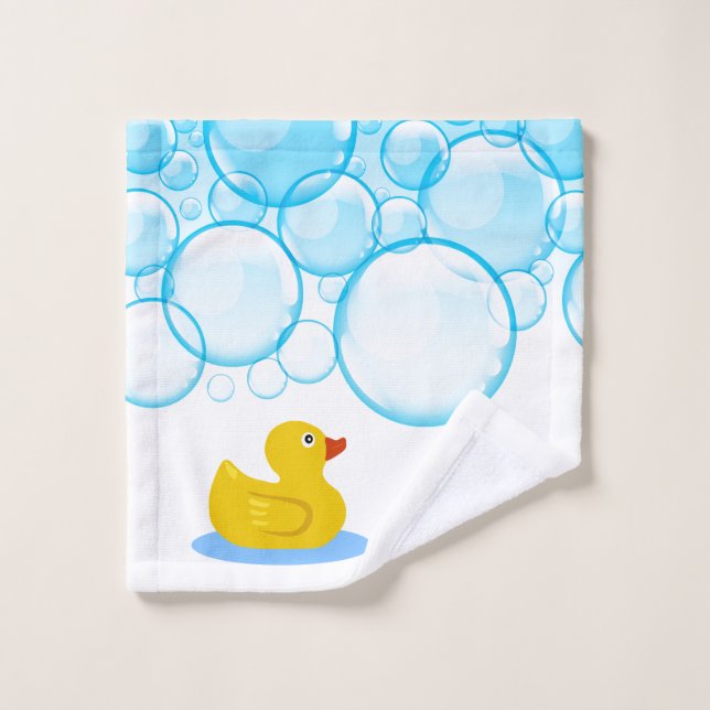 Duck Bubbles Badezimmer Handtuch Set (Waschlappen)