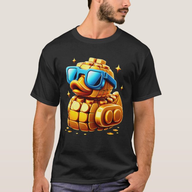 Duck Builder Block Construction Master Gold Sungla T-Shirt (Vorderseite)