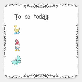 Duck Bullet Journal oder Planner Square Sticker