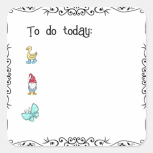 Duck Bullet Journal oder Planner Square Sticker