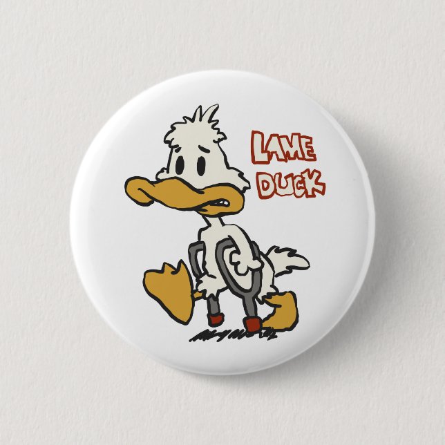 Duck-Cartoon-Klinge Choose Background | Button (Vorderseite)
