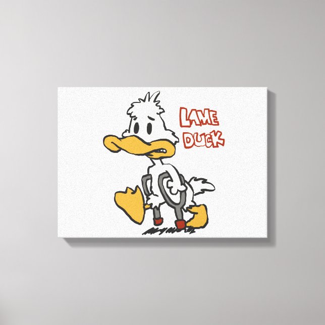 Duck-Cartoon-Klinge Choose Background | Leinwanddruck (Vorderseite)