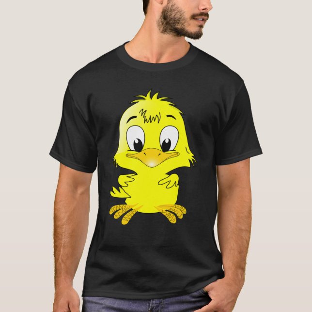 DUCK CHICK EASTER ANIMAL BABY CUTE FLUFFY YELLOW T-Shirt (Vorderseite)