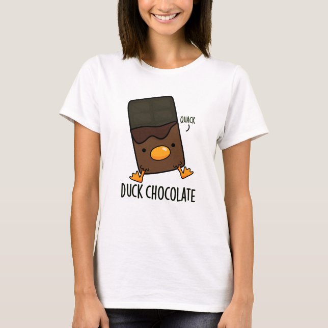Duck Chocolate Funny Dark Chocolate Puff T-Shirt (Vorderseite)