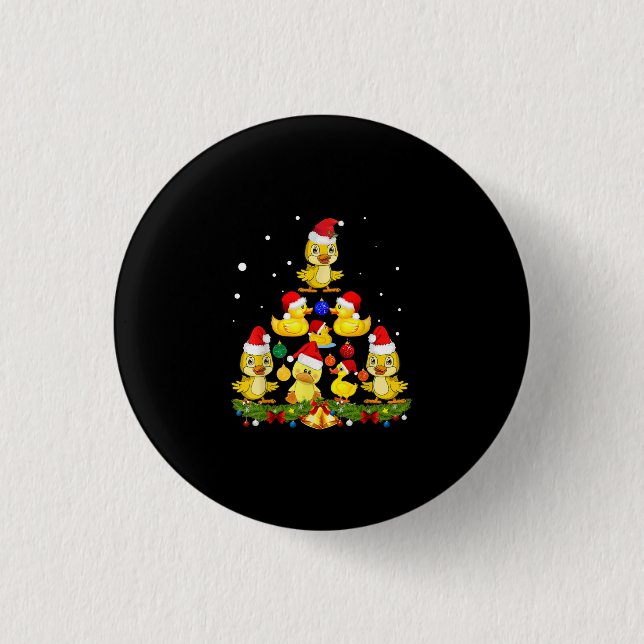 Duck Christmas Tree Button (Vorderseite)