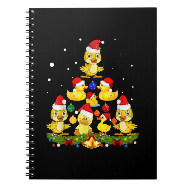 Duck Christmas Tree Notizblock (Vorderseite)