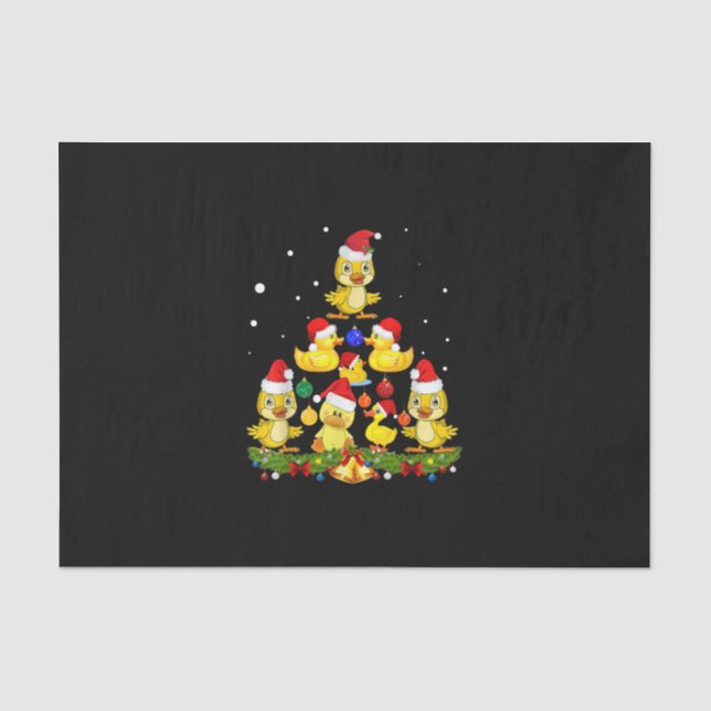 Duck Christmas Tree Seidenpapier (Vorderseite)