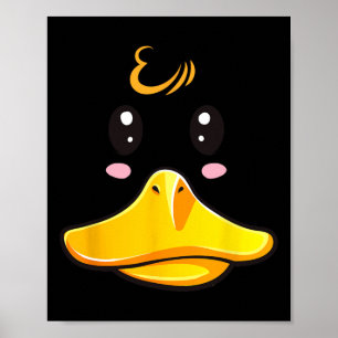 Duck Costume Niedlich Rubber Ducky Face Halloween Poster