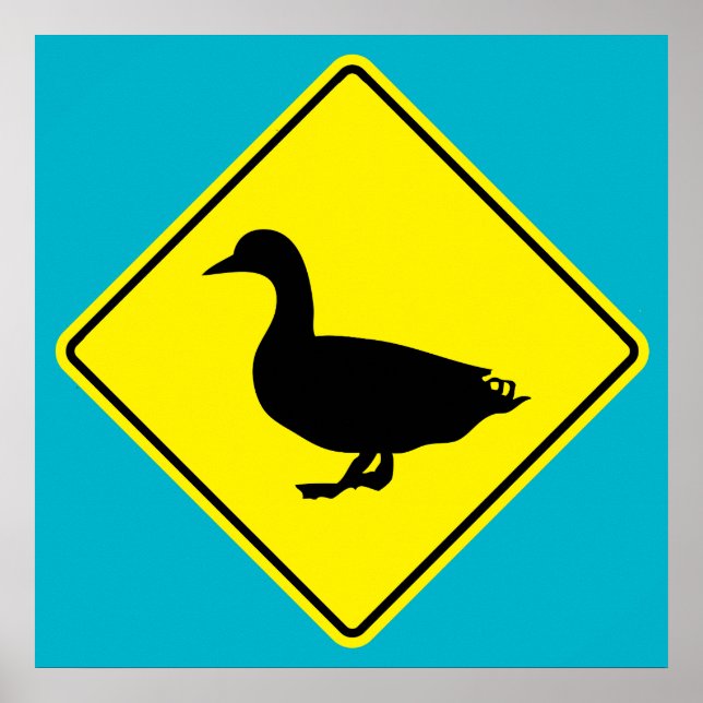 Duck Crossing Road Poster (Vorne)
