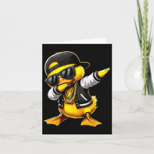 Duck Dabbing Funny Rubber Duck mit Sungles Karte