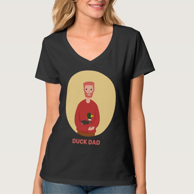 Duck Dad Duckling Fowl Waterfowl Swans Geese Loons T-Shirt (Vorderseite)