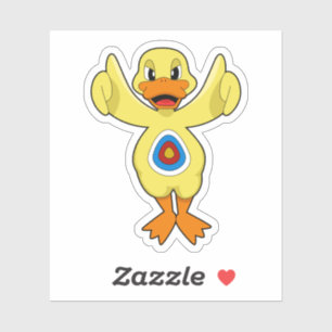 Duck Darts Bullseye Aufkleber