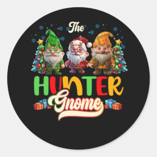 Duck Deer Hunter Gnome Jagdfamilie Match Chr Runder Aufkleber