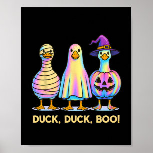 Duck Duck Boo Funny Halloween Kostüm Spooky Goose Poster