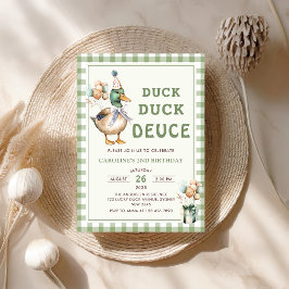 Duck Duck Deuce Balloon 2. Geburtstag Einladung